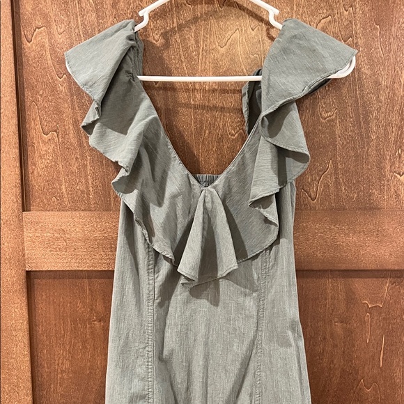 Universal Thread Backless Ruffle Dress in Sage Green - Picture 1 of 5